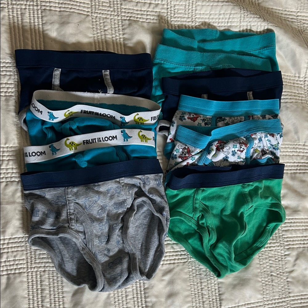 Fruit of the Loom Kids' Blue and Green Briefs Set